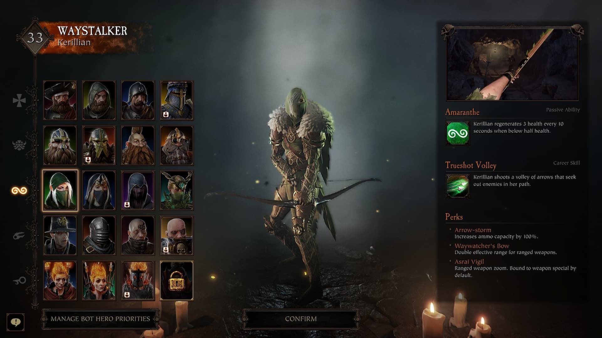 Оптимальный билд для дальнего боя за Вэйсталкера в игре Vermintide 2